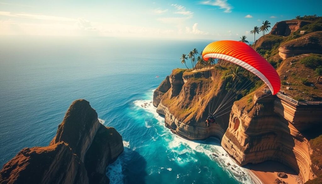 paragliding di pantai uluwatu