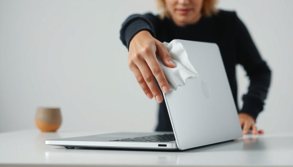 membersihkan debu pada laptop